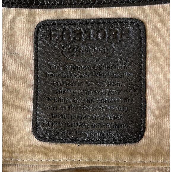 Brighton Black Python Pretty Tough Studded City Crossbody Bag Purse - Picture 3 of 10